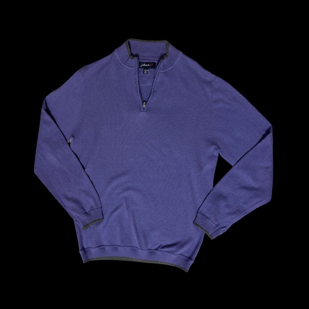 johnnie-O 1/4 zip Purple Sweater Size Mens Medium